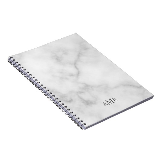 クラシックモノグパーソナライズされたラム ノートブック (右側)