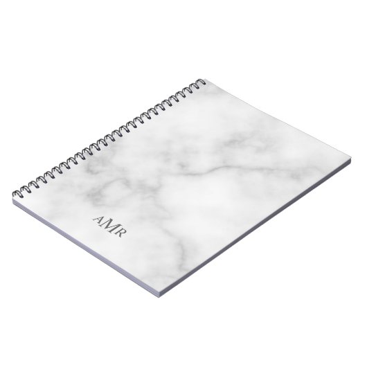 クラシックモノグパーソナライズされたラム ノートブック (左側)