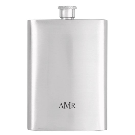 クラシックモノグパーソナライズされたラム フラスク (正面)
