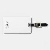 クラシックモノグパーソナライズされたラム ラゲッジタグ (正面横)