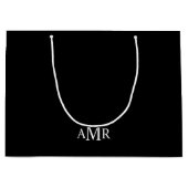 クラシックモノグパーソナライズされたラム ラージペーパーバッグ (正面)