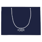 クラシックモノグパーソナライズされたラム ラージペーパーバッグ (正面)