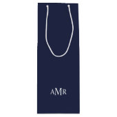 クラシックモノグパーソナライズされたラム ワインギフトバッグ (正面)