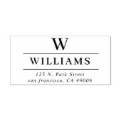 クラシックモノグミニマルラム差出人住所 セルフインキングスタンプ (デザイン)