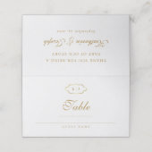 クラシックモノグラムとロマンチックな書結婚道 プレイスカード (外部開封)