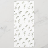 クラシックモノグラムのセージ緑結婚の紋章 プログラム (裏面)