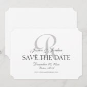 クラシックモノグラムのSave the Dateのお知らせ セーブザデート (正面/裏面)