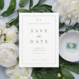 クラシックモノグラムのSave the Date 招待状