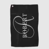 クラシックモノグラムイニシャル名 ゴルフタオル (正面)