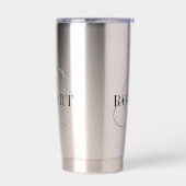 クラシックモノグラムイニシャル名 保温保冷タンブラー (左面)