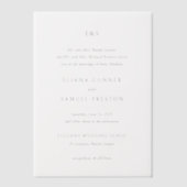 クラシックモノグラムウェディング ベラム紙招待状 (正面)