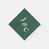 クラシックモノグラムエメラルドグ結婚リーンズナプキン スタンダードカクテルナプキン (角)