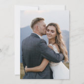 クラシックモノグラムエレガントスクリプ結婚ト2枚 セーブザデート (裏面)