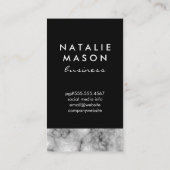 クラシックモノグラムオンブラックと大理石トリム 名刺 (裏面)