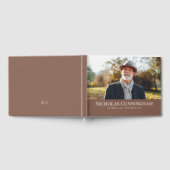 クラシックモノグラムカスタム写真記念 ゲストブック (全面)