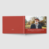 クラシックモノグラムカスタム写真記念 ゲストブック (全面)