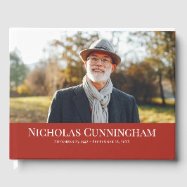 クラシックモノグラムカスタム写真記念 ゲストブック