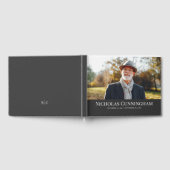 クラシックモノグラムカスタム写真記念 ゲストブック (全面)