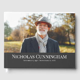 クラシックモノグラムカスタム写真記念 ゲストブック