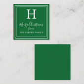 クラシックモノグラムクリスマスプレゼント囲いカード ノートカード (正面/裏面)