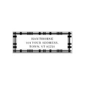 クラシックモノグラムシンプル差出人住所名Plaid セルフインキングスタンプ (デザイン)