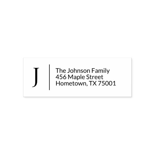 クラシックモノグラムシンプル差出人住所 セルフインキングスタンプ (デザイン)