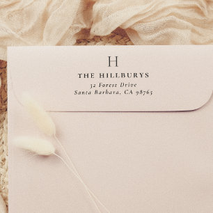 クラシックモノグラムシンプル差出人住所 ラバースタンプ