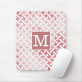 クラシックモノグラムスモーキーレッドルーズウィーブII マウスパッド (マウス)