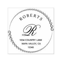 クラシックモノグラムセリフの名前とリターンの自己手書き