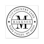 クラシックモノグラムセリフの名前とリターンの自己手書き セルフインキングスタンプ (デザイン)