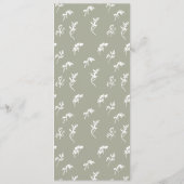 クラシックモノグラムセージ緑結婚私たちの メニュー (裏面)