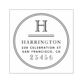 クラシックモノグラムタイポグラフィカスタム差出人住所 ラバースタンプ (インプリント)