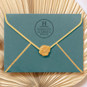 クラシックモノグラムタイポグラフィカスタム差出人住所 ラバースタンプ