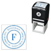 クラシックモノグラムファミリー名ラウンド差出人住所 セルフインキングスタンプ (インサイチュ)