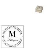 クラシックモノグラムファミリー名差出人住所 ラバースタンプ (押印)