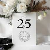 クラシックモノグラムフローラ結婚リース テーブルナンバー