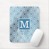クラシックモノグラムブルーフロストダイヤモンドサークル マウスパッド (マウス)