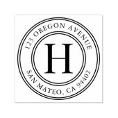 クラシックモノグラムラウンド差出人住所 セルフインキングスタンプ (デザイン)