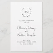 クラシックモノグラムリースクレストエレガントウェディング (正面)