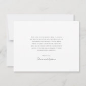 クラシックモノグラムリースクレストエレガントウェディング サンキューカード (裏面)