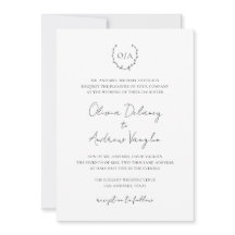 クラシックモノグラムリースクレストエレガントウェディング