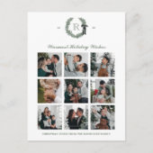 クラシックモノグラムリースクレストホリディハガキ ポストカード (正面)