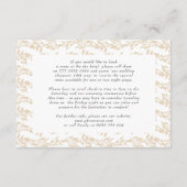 クラシックモノグラムリース詳細エレガントウェディング エンクロージャーカード (裏面)