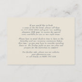 クラシックモノグラムリース詳細エレガントウェディング エンクロージャーカード (裏面)