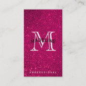 クラシックモノグラム円弧 | グリッター背景 名刺 (正面)