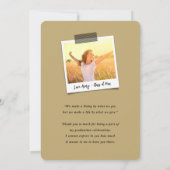 クラシックモノグラム文字K卒業モダンキャップ サンキューカード (裏面)