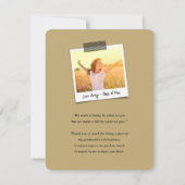 クラシックモノグラム文字Mモダン卒業キャップ サンキューカード (裏面)