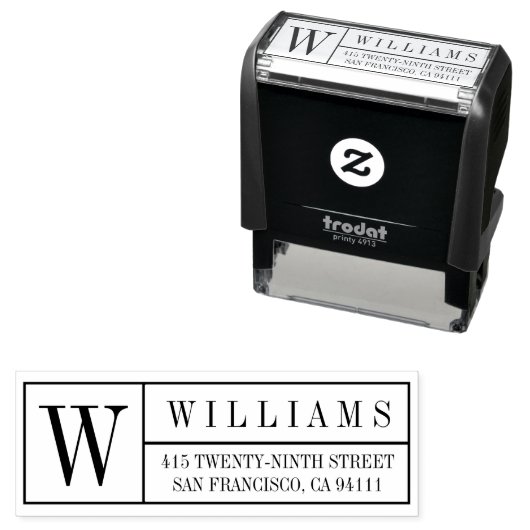 クラシックモノグラム箱自墨加工差出人住所 セルフインキングスタンプ (インサイチュ)