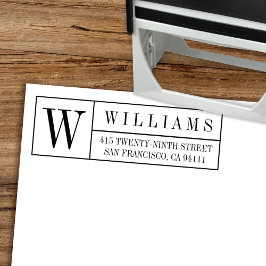 クラシックモノグラム箱自墨加工差出人住所 セルフインキングスタンプ