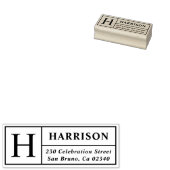 クラシックモノグラム箱自墨加工差出人住所 ラバースタンプ (押印)